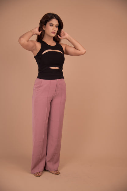 Noir & Mauve – Contemporary Cut-Out Co-Ord Set
