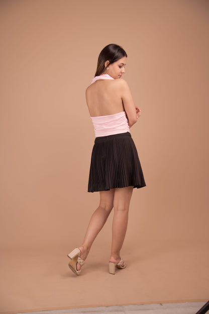 Rosalie Drape Cotton Halter Top