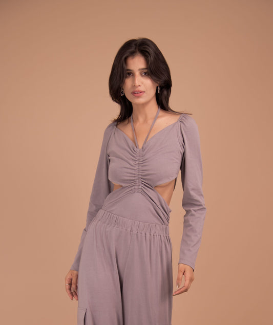 Ethereal Ruche Cotton Bodysuit