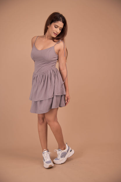 Ethereal Grace – Luxury Cotton Tiered Dress