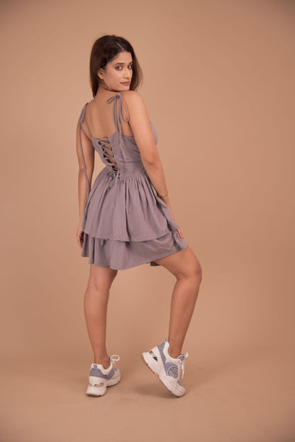 Ethereal Grace – Luxury Cotton Tiered Dress