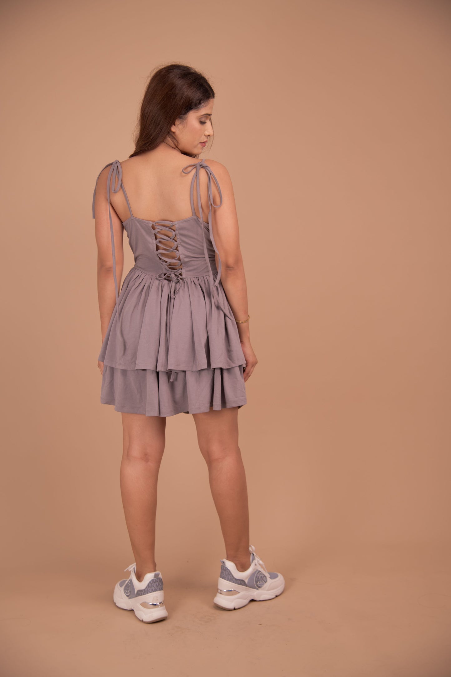 Ethereal Grace – Luxury Cotton Tiered Dress