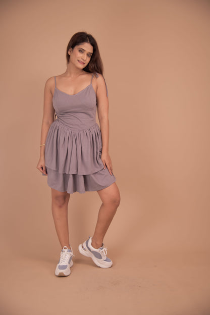 Ethereal Grace – Luxury Cotton Tiered Dress