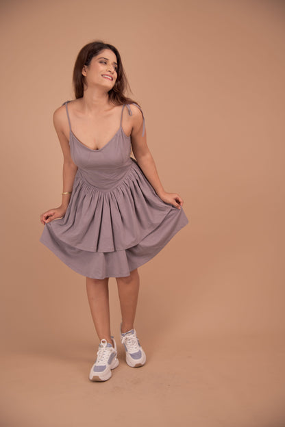 Ethereal Grace – Luxury Cotton Tiered Dress