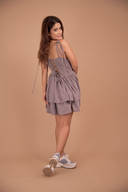 Ethereal Grace – Luxury Cotton Tiered Dress